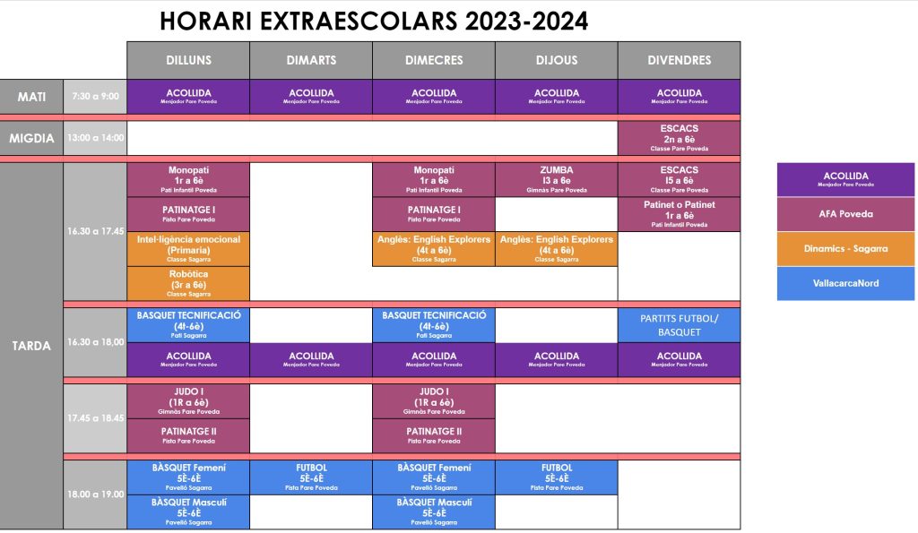 Horari Extraescolars 2023-24_5e i 6e